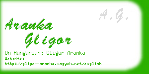 aranka gligor business card